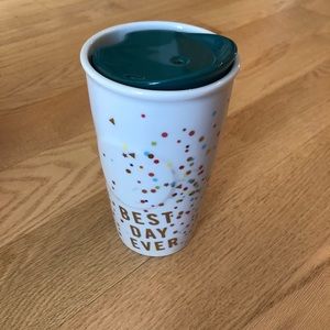 Starbucks Best Day Ever double wall ceramic travel mug tumbler holiday gift